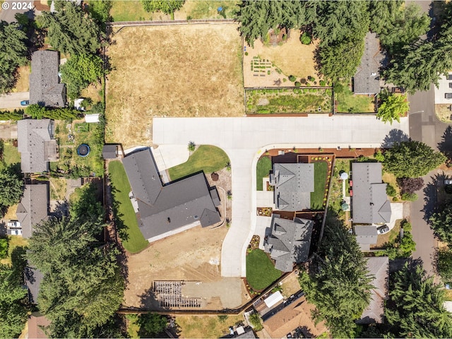 bird's eye view with a residential view