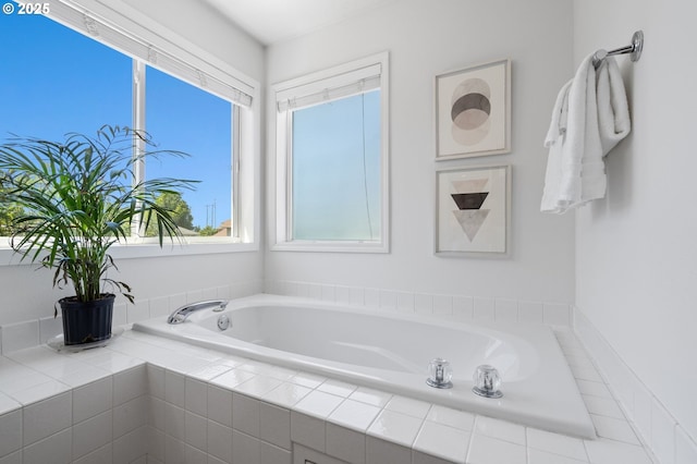 5346 NW Wickiup Way, Portland, OR 97229 - full bath with a garden tub and healthy amount of natural light