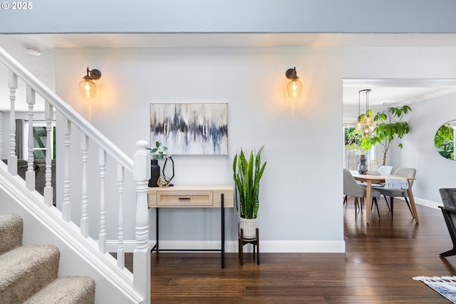5346 NW Wickiup Way, Portland, OR 97229 - stairway featuring wood finished floors and baseboards