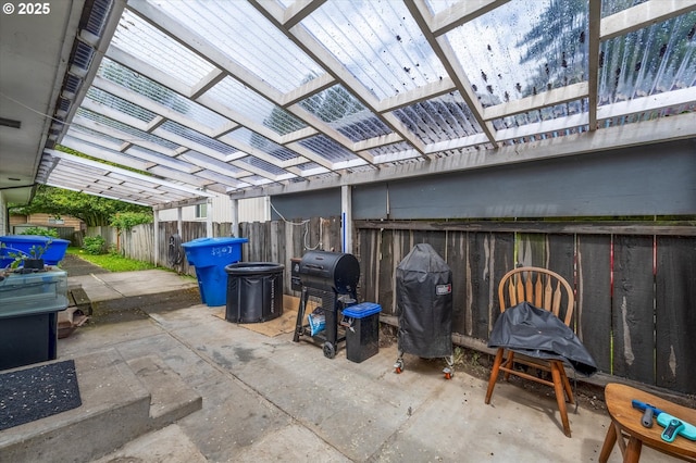 405 Redpath St, Kelso, WA 98626 - fenced backyard with grilling area, a patio, and a pergola