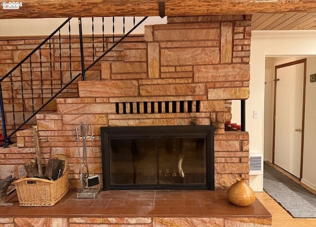 interior details featuring wood-type flooring