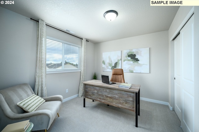 4304 NE 188th St Lot 331, Vancouver, WA 98686 - office area with carpet floors and a textured ceiling