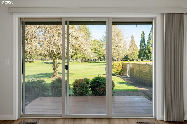 view of doorway to outside