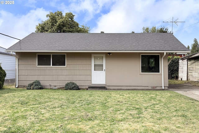 9936 SE Steele St, Portland, OR 97266 - ranch-style home with a front lawn and a shingled roof