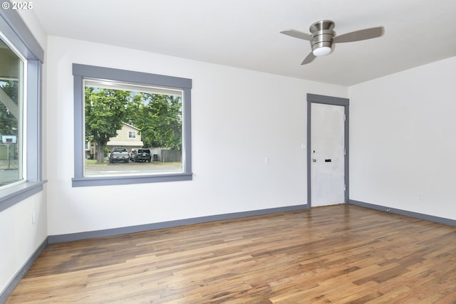 9936 SE Steele St, Portland, OR 97266 - unfurnished room with wood finished floors and ceiling fan