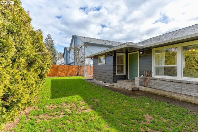 exterior space featuring fence