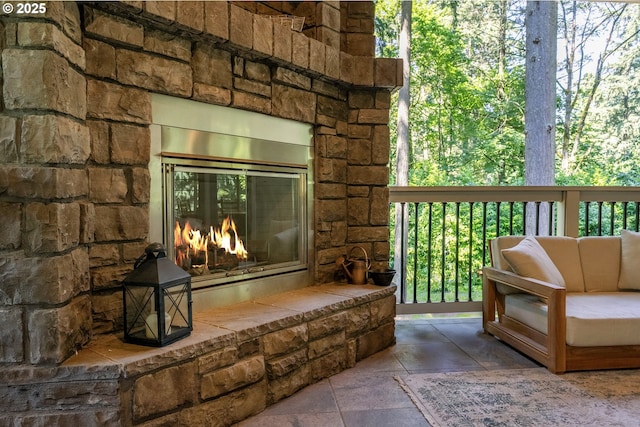 17677 Westview Dr, Lake Oswego, OR 97034 - detailed view of a stone fireplace and stone siding