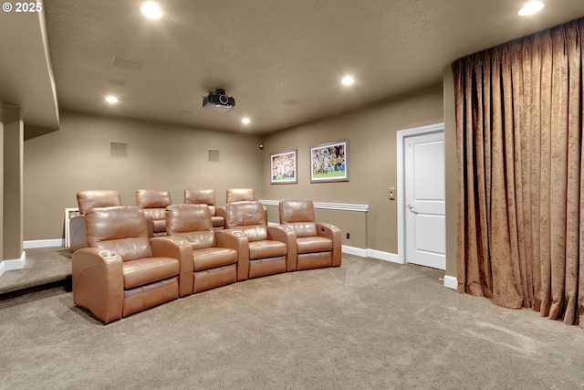 17677 Westview Dr, Lake Oswego, OR 97034 - cinema room with carpet flooring, recessed lighting, and baseboards