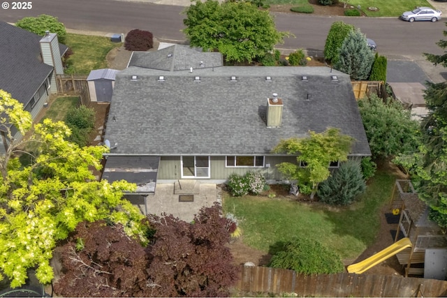 view from above of property