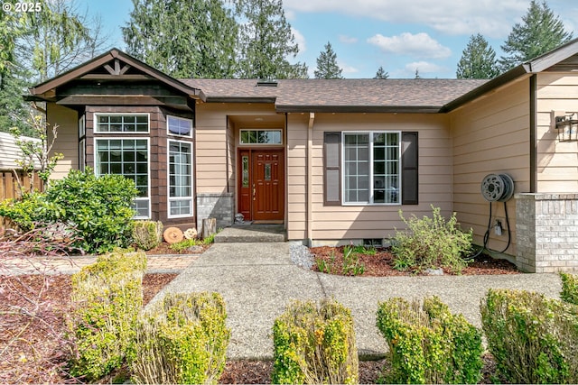 24788 E Mckenzie Valley Ct, Welches, OR 97067 - view of front facade featuring crawl space and roof with shingles