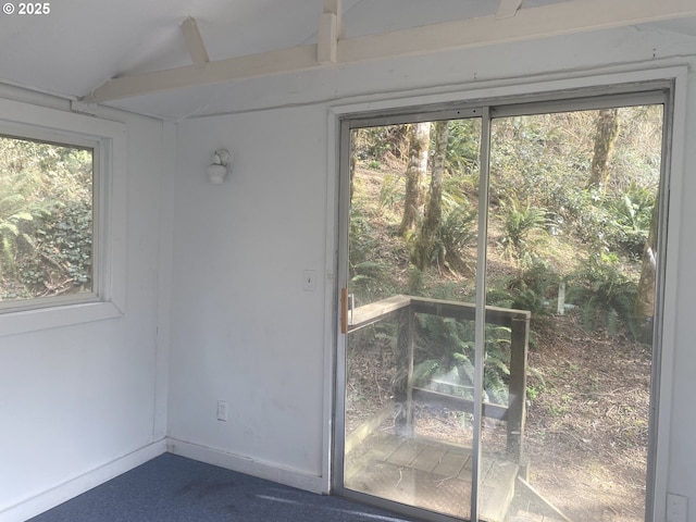 unfurnished sunroom featuring plenty of natural light