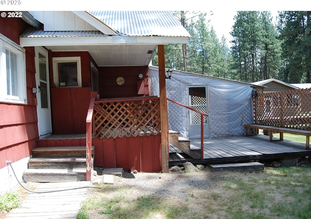 view of wooden terrace