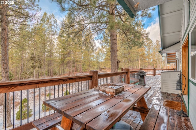 view of wooden deck