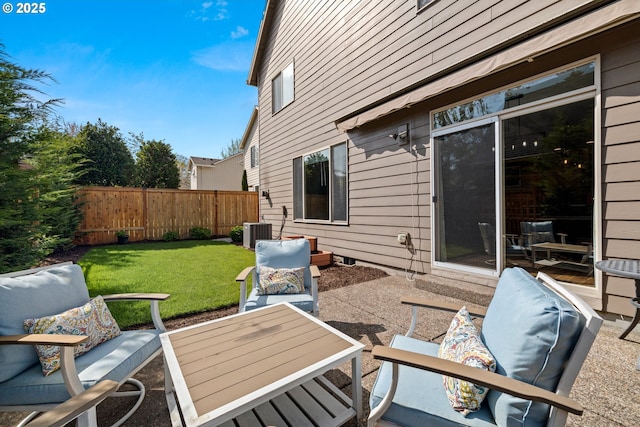 6244 SE Jess Ct, Hillsboro, OR 97123 - view of patio featuring fence and central AC unit