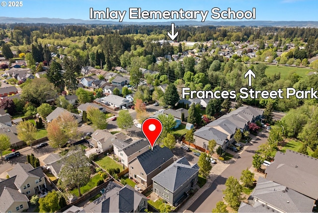 6244 SE Jess Ct, Hillsboro, OR 97123 - aerial view with a residential view and a forest view