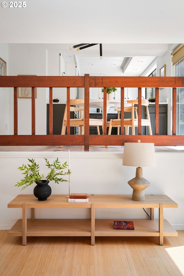 interior space with wood finished floors