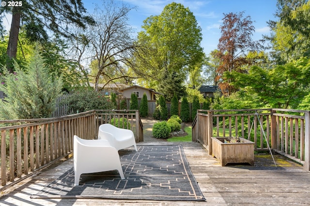 wooden deck with fence