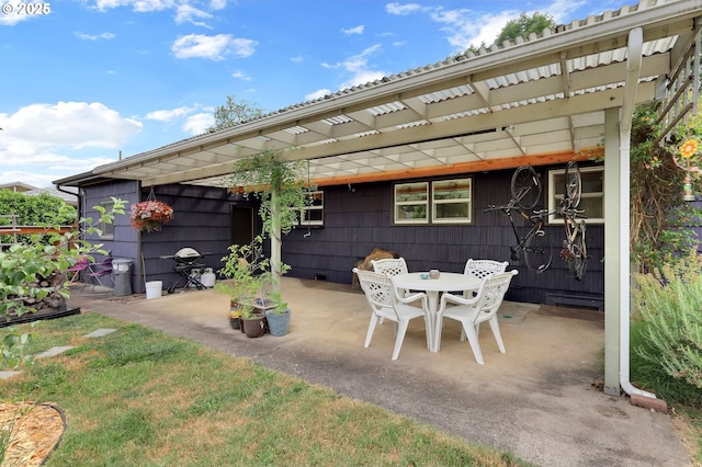 2940 Pearl St, Eugene, OR 97405 - view of patio / terrace featuring outdoor dining space and a pergola