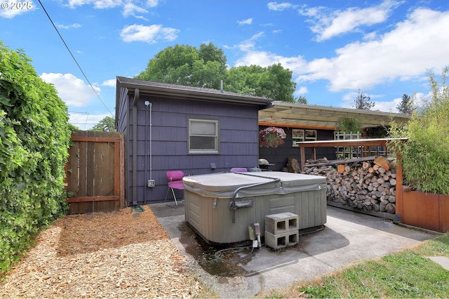 2940 Pearl St, Eugene, OR 97405 - view of patio with a hot tub