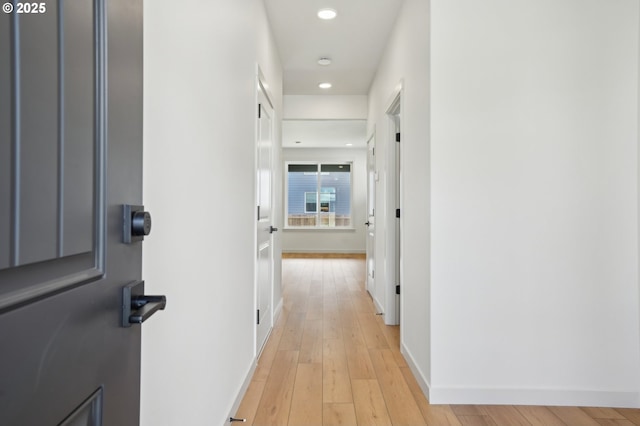 17109 NE 82nd St, Vancouver, WA 98682 - corridor with baseboards, recessed lighting, and light wood-type flooring