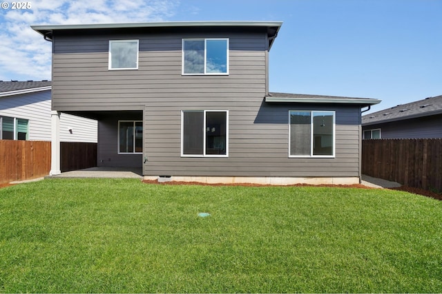 17109 NE 82nd St, Vancouver, WA 98682 - back of property with a lawn, a patio, and a fenced backyard