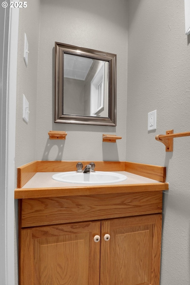 29652 Lusk Rd, Eugene, OR 97405 - bathroom with vanity and a textured wall