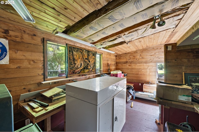 520 Elm Ave, Tillamook, OR 97141 - miscellaneous room featuring wood walls
