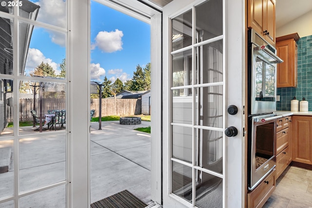 view of doorway to outside