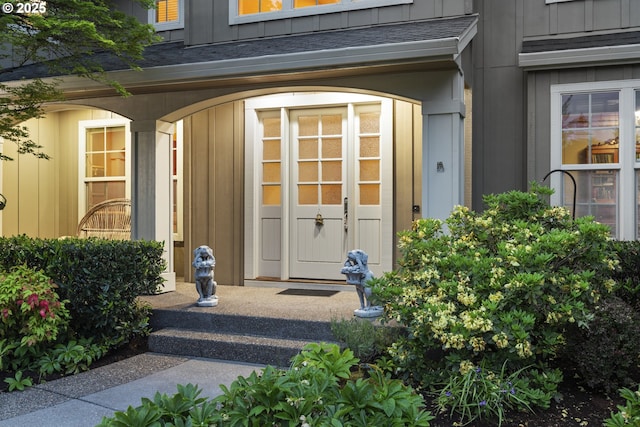 24800 SW Big Fir Rd, West Linn, OR 97068 - entrance to property featuring board and batten siding and roof with shingles