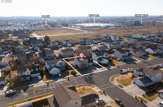 birds eye view of property