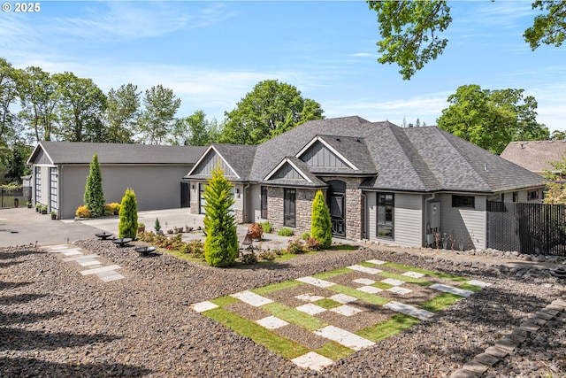 22961 SE Filbert Rd, Eagle Creek, OR 97022 - view of front of home with stone siding, board and batten siding, and roof with shingles