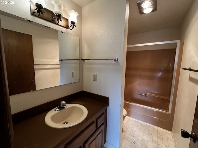 1011 Heather Ct, Reedsport, OR 97467 - bathroom featuring vanity, tile patterned floors, and  shower combination
