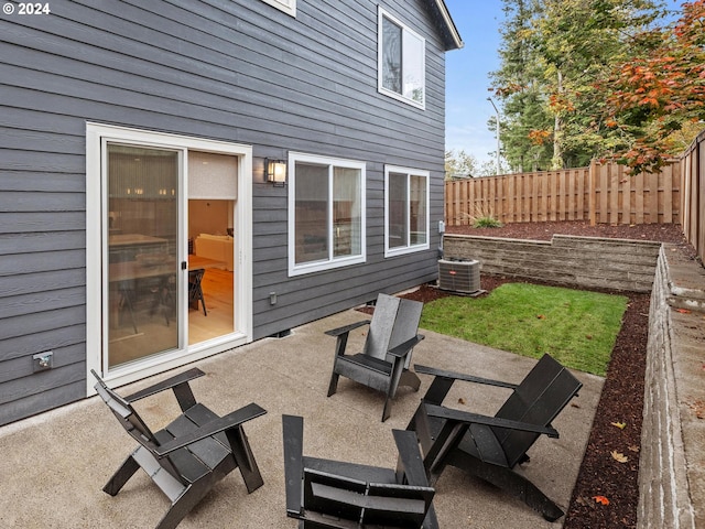 view of patio with cooling unit