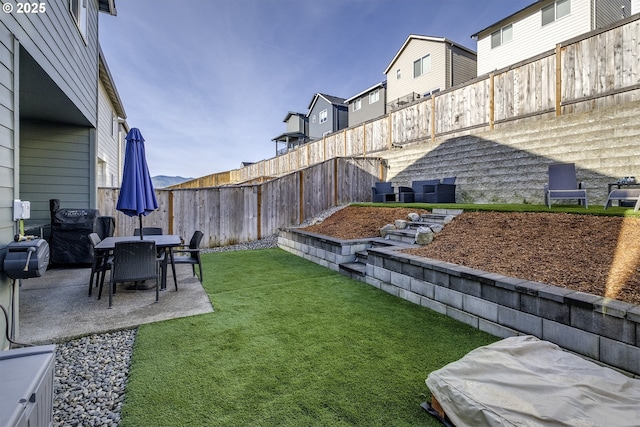 view of yard with a patio