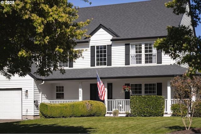 17890 SW 109th Ave, Tualatin, OR 97062 - view of front of property with covered porch, an attached garage, and a front yard
