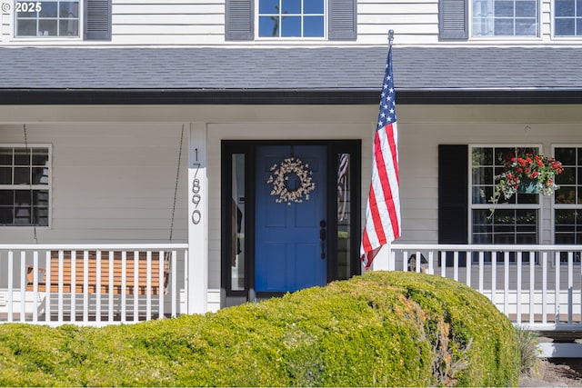 17890 SW 109th Ave, Tualatin, OR 97062 - property entrance featuring a porch and a shingled roof