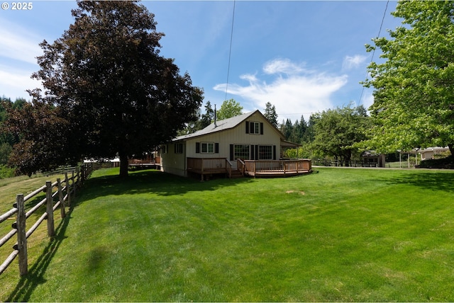 77690 Brock Rd, Oakridge, OR 97463 - view of yard with a wooden deck