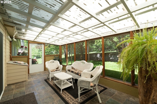 77690 Brock Rd, Oakridge, OR 97463 - sunroom / solarium featuring an outdoor hangout area