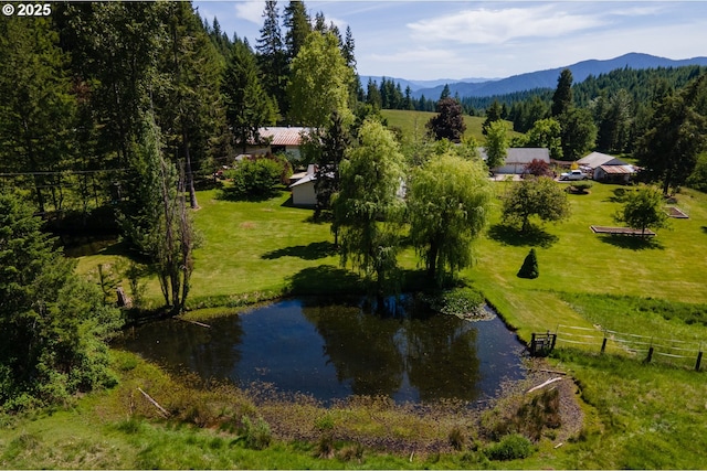 77690 Brock Rd, Oakridge, OR 97463 - surrounding community with fence and a water and mountain view