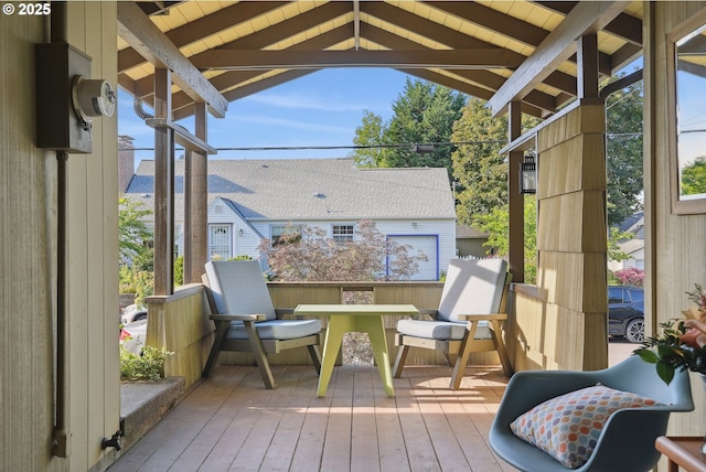 sunroom with plenty of natural light