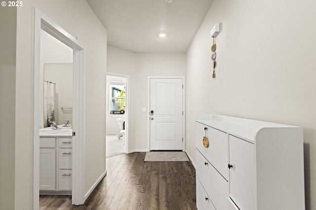 4781 Breitenbush Ave, Salem, OR 97301 - hallway featuring dark wood-type flooring