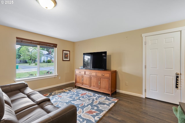 13420 SW 2nd St, Beaverton, OR 97005 - living room with dark wood-type flooring and baseboards