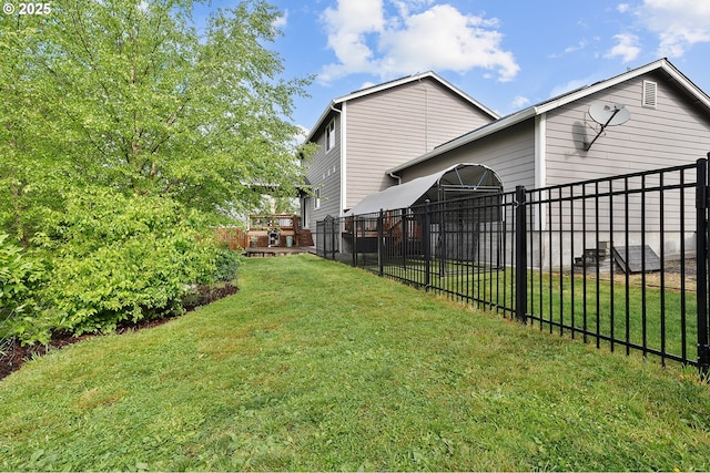 13420 SW 2nd St, Beaverton, OR 97005 - view of yard with a wooden deck and an attached garage
