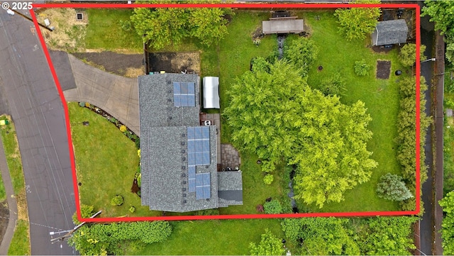 13420 SW 2nd St, Beaverton, OR 97005 - aerial view of property and surrounding area with property parcel outlined