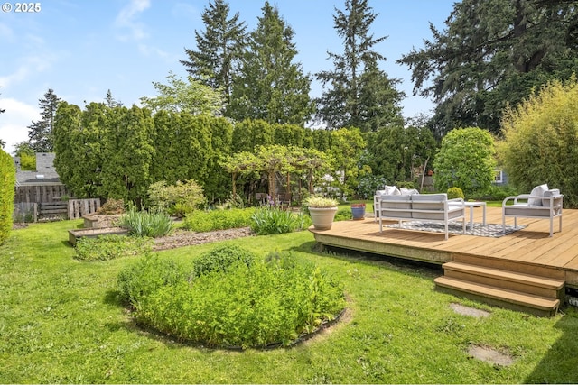 3132 SE 58th Ave, Portland, OR 97206 - view of green lawn featuring a deck