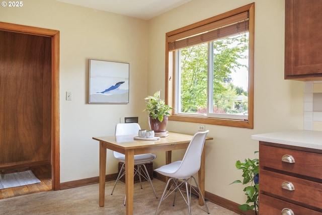 3132 SE 58th Ave, Portland, OR 97206 - dining space featuring baseboards and an office area