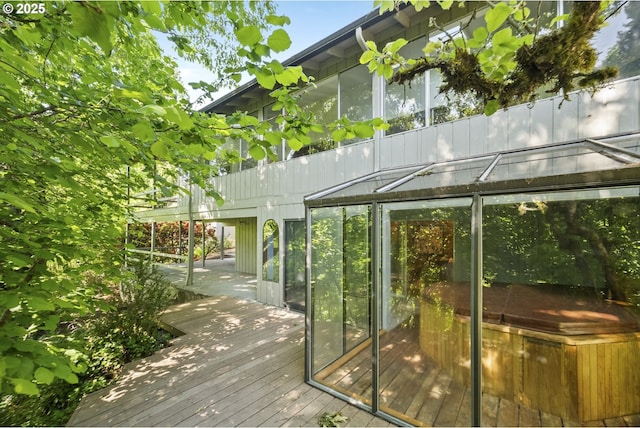 10776 SE Idleman Rd, Happy Valley, OR 97086 - wooden deck featuring a sunroom