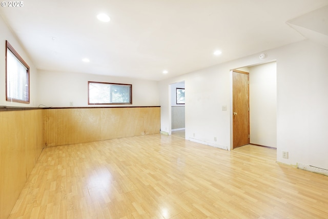 7430 N Burr Ave, Portland, OR 97203 - spare room with light wood-type flooring, recessed lighting, and a smoke detector