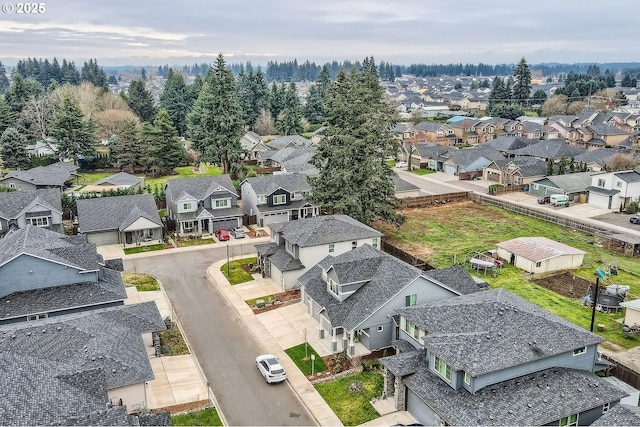 aerial view featuring a residential view