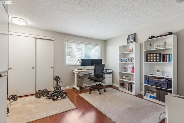 4880 SW Scholls Ferry Rd Unit 14, Portland, OR 97225 - office space with baseboards, a textured ceiling, and wood finished floors
